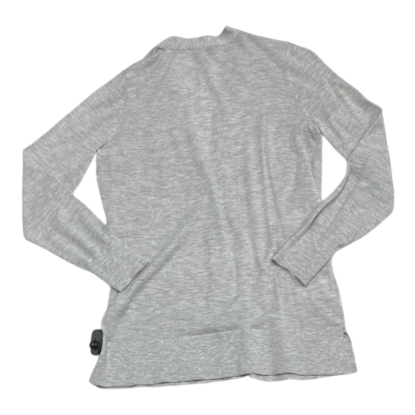 Sweater Cardigan By Loft In Grey, Size: M