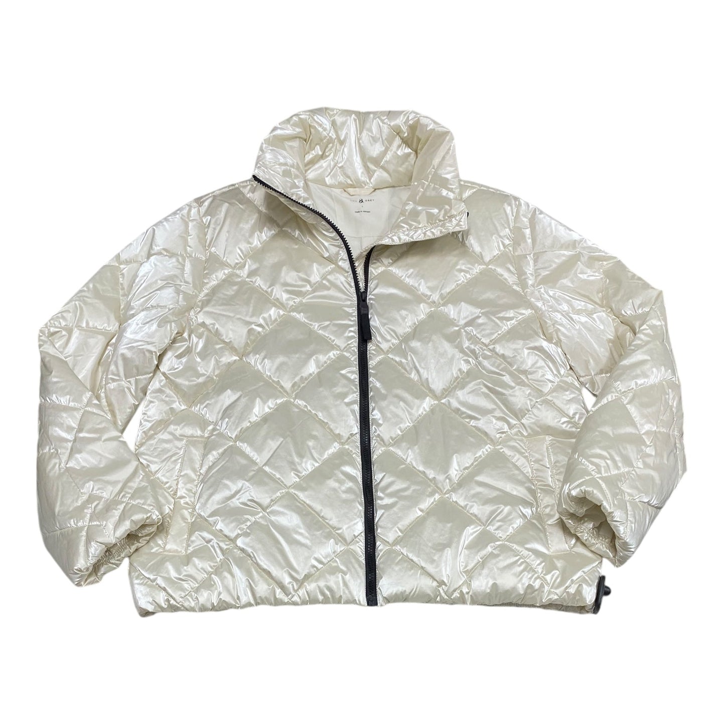 Jacket Puffer & Quilted By Lou And Grey In Ivory, Size: L