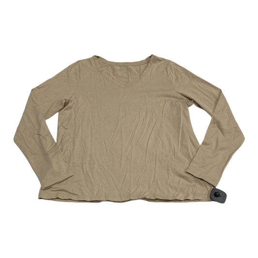 Top Long Sleeve Designer By Eileen Fisher In Tan, Size: Xs