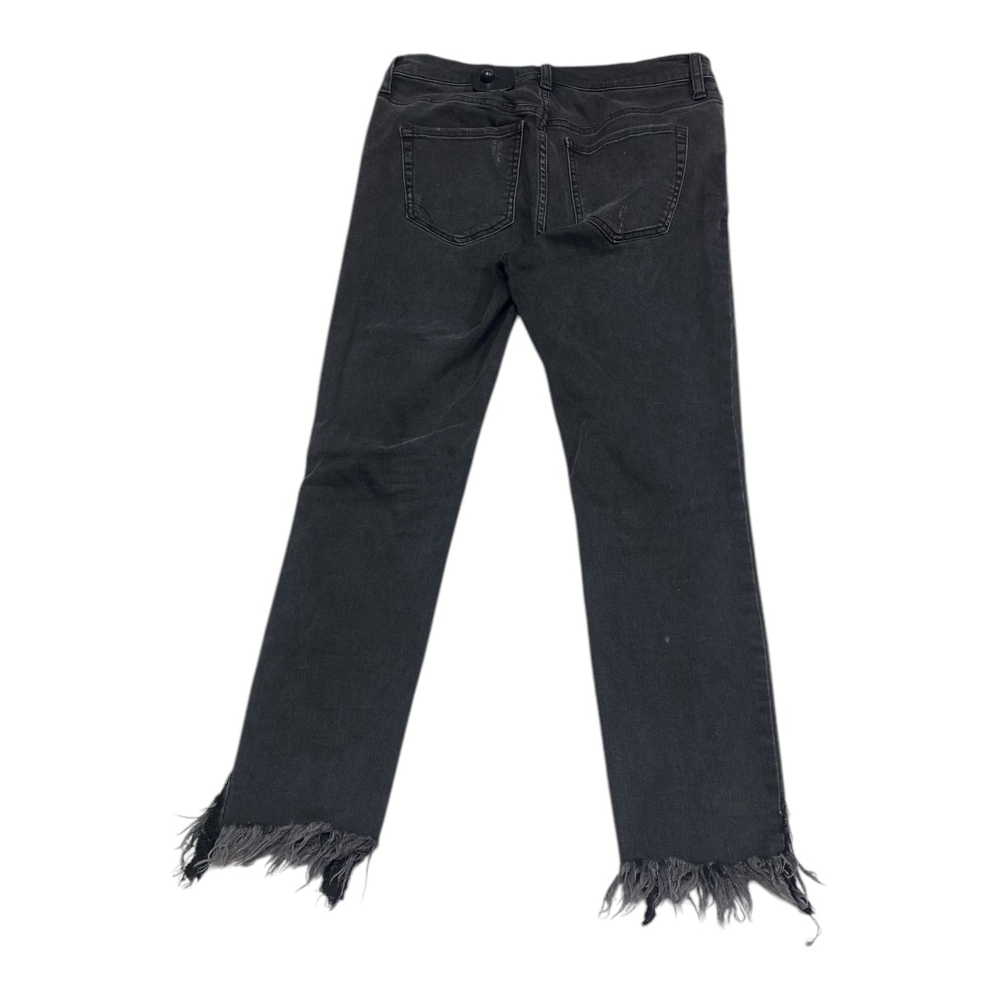 Jeans Skinny By Free People In Black Denim, Size: 4