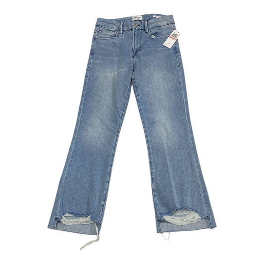 Jeans Cropped By Frame In Blue Denim, Size: 6