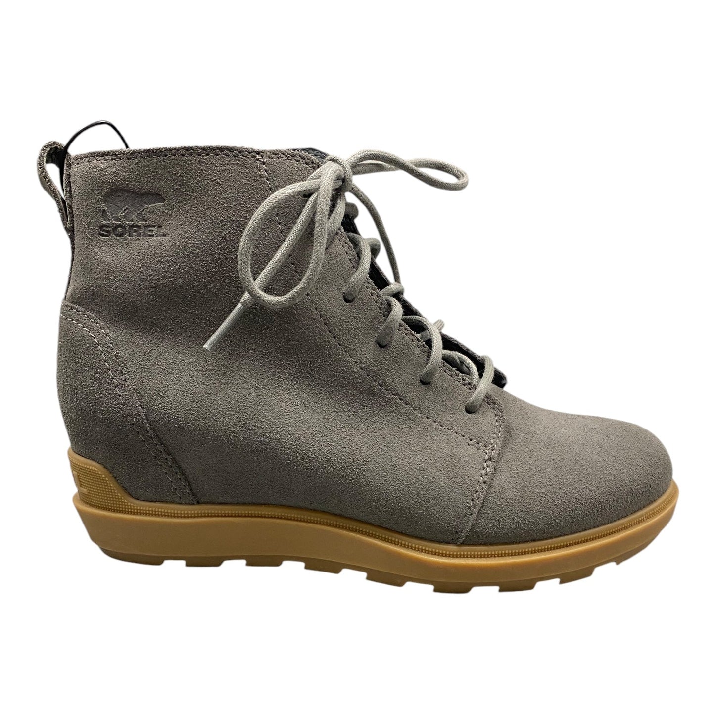 Shoes Designer By Sorel In Grey & Tan, Size: 8