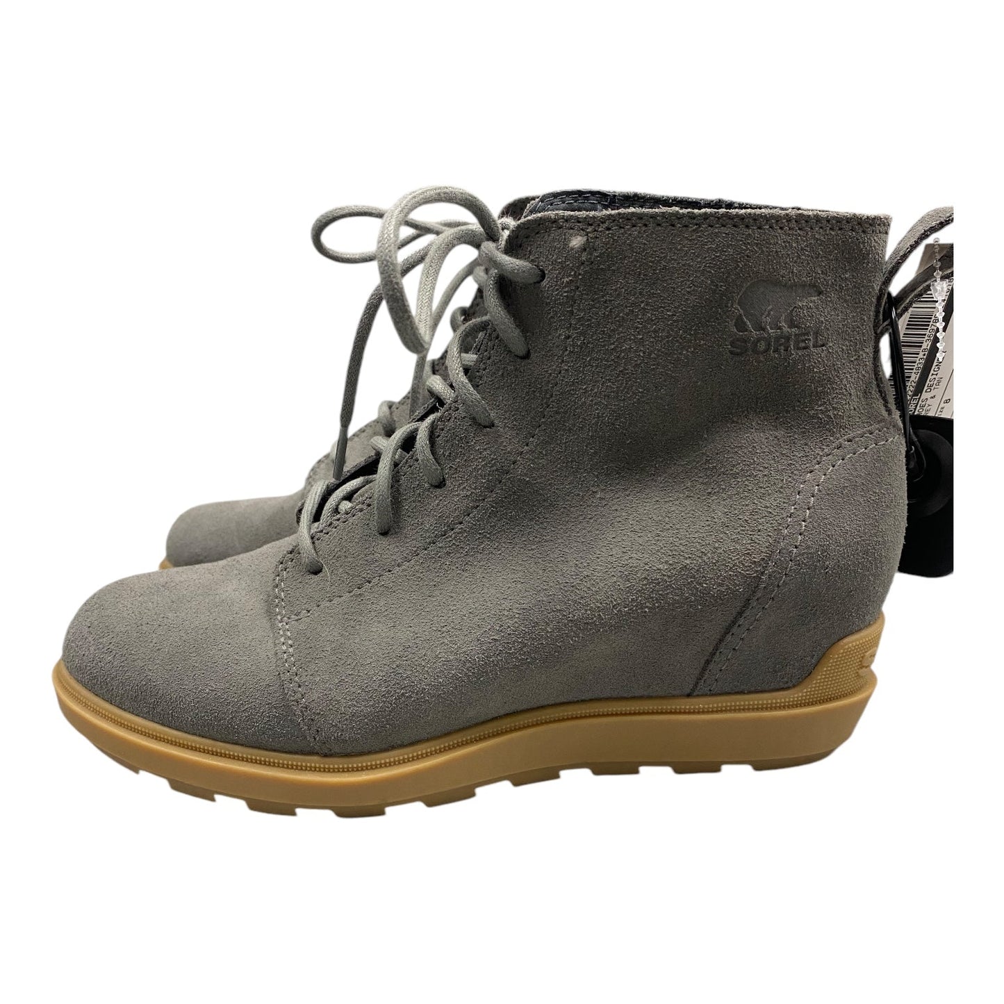 Shoes Designer By Sorel In Grey & Tan, Size: 8