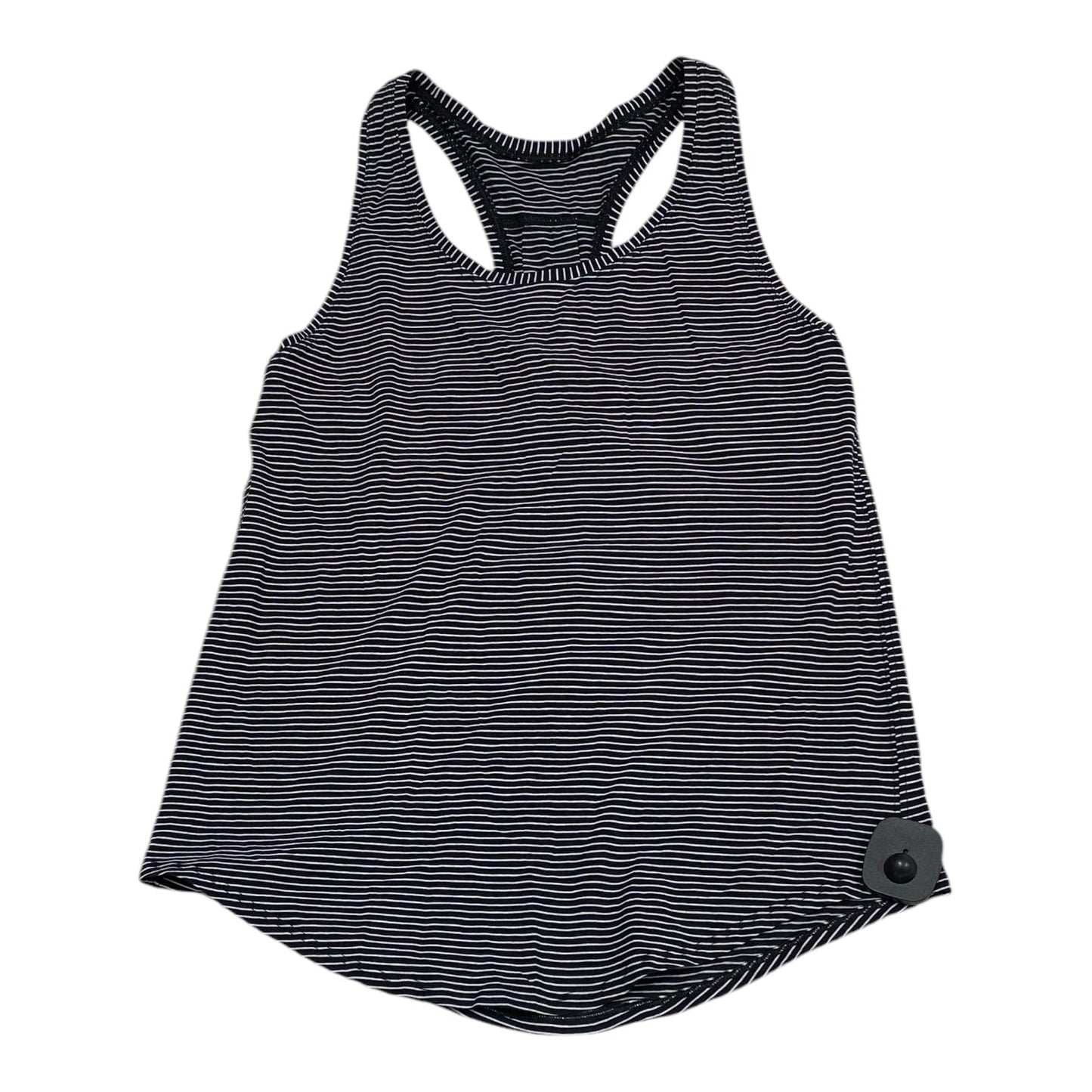 Athletic Tank Top By Lululemon In Black & White, Size: S