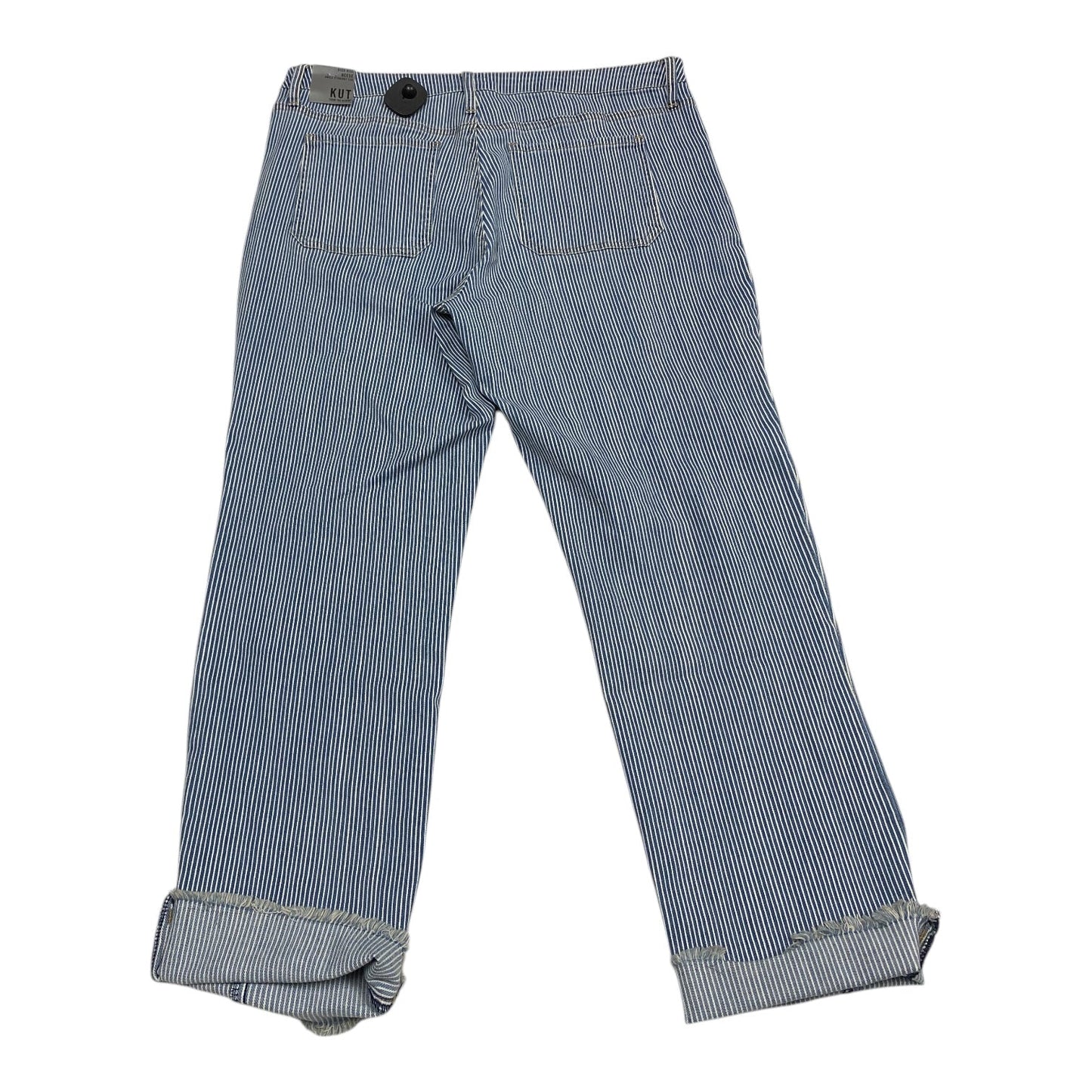 Jeans Straight By Kut In Blue & White, Size: 1x