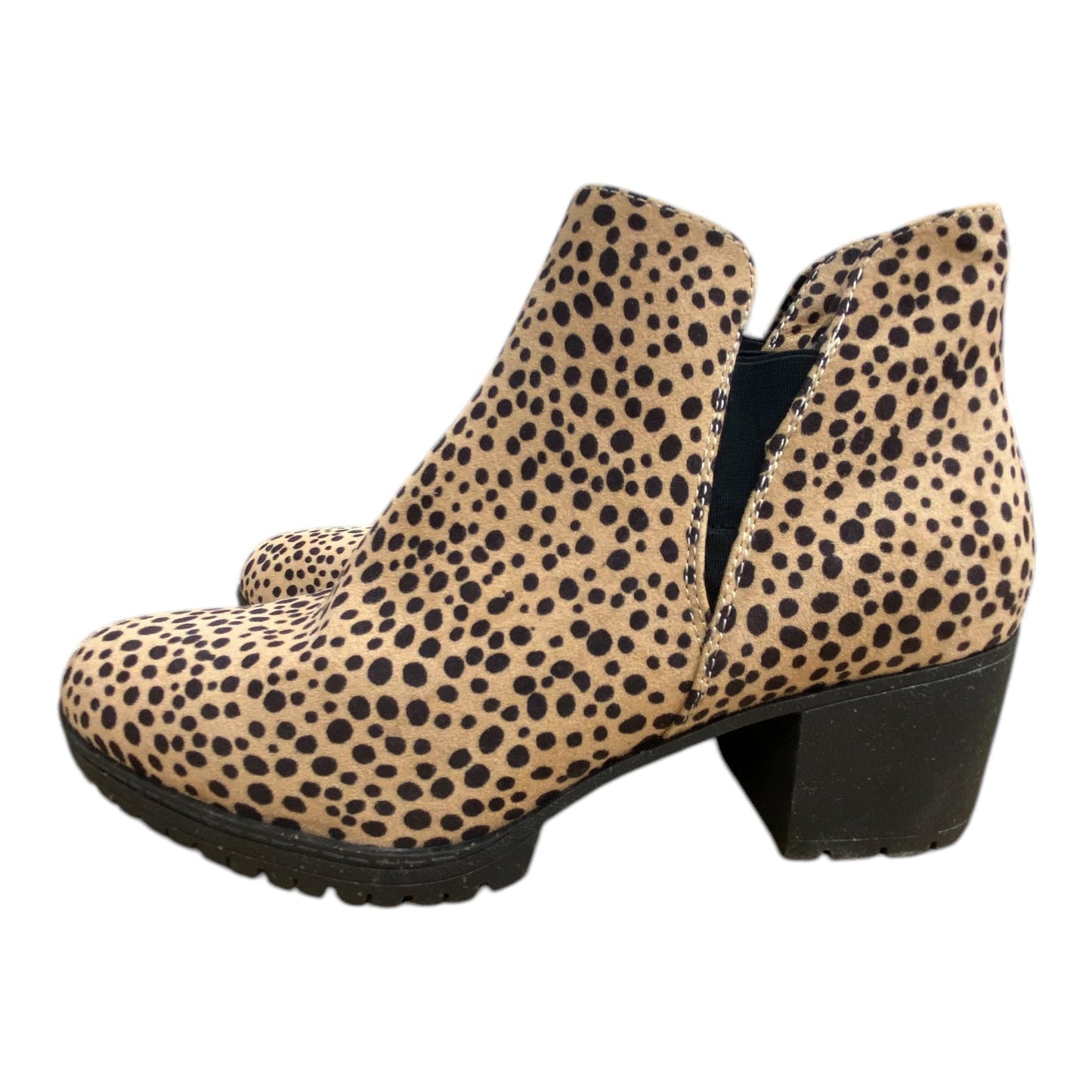 Boots Ankle Heels By Dr Scholls In Animal Print, Size: 10