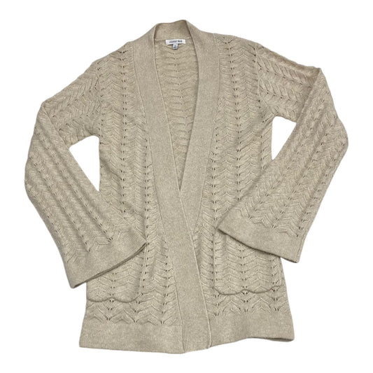 Sweater Cardigan Designer By Johnny Was In Beige, Size: Xs