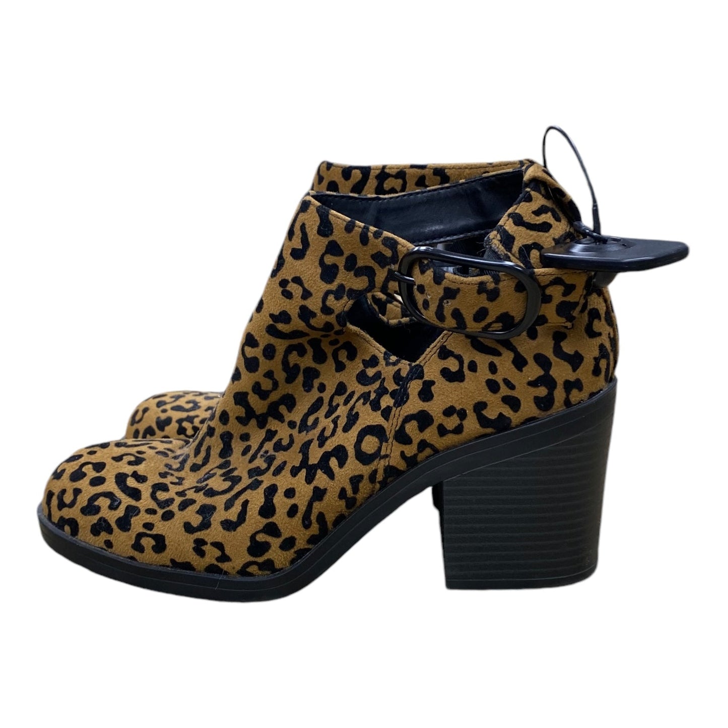 Boots Ankle Heels By Mix No 6 In Animal Print, Size: 8.5