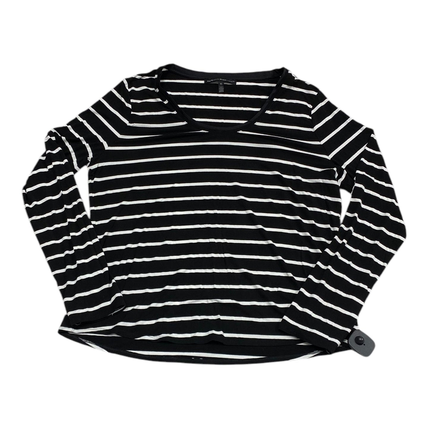 Top Long Sleeve By White House Black Market In Black & White, Size: Xl