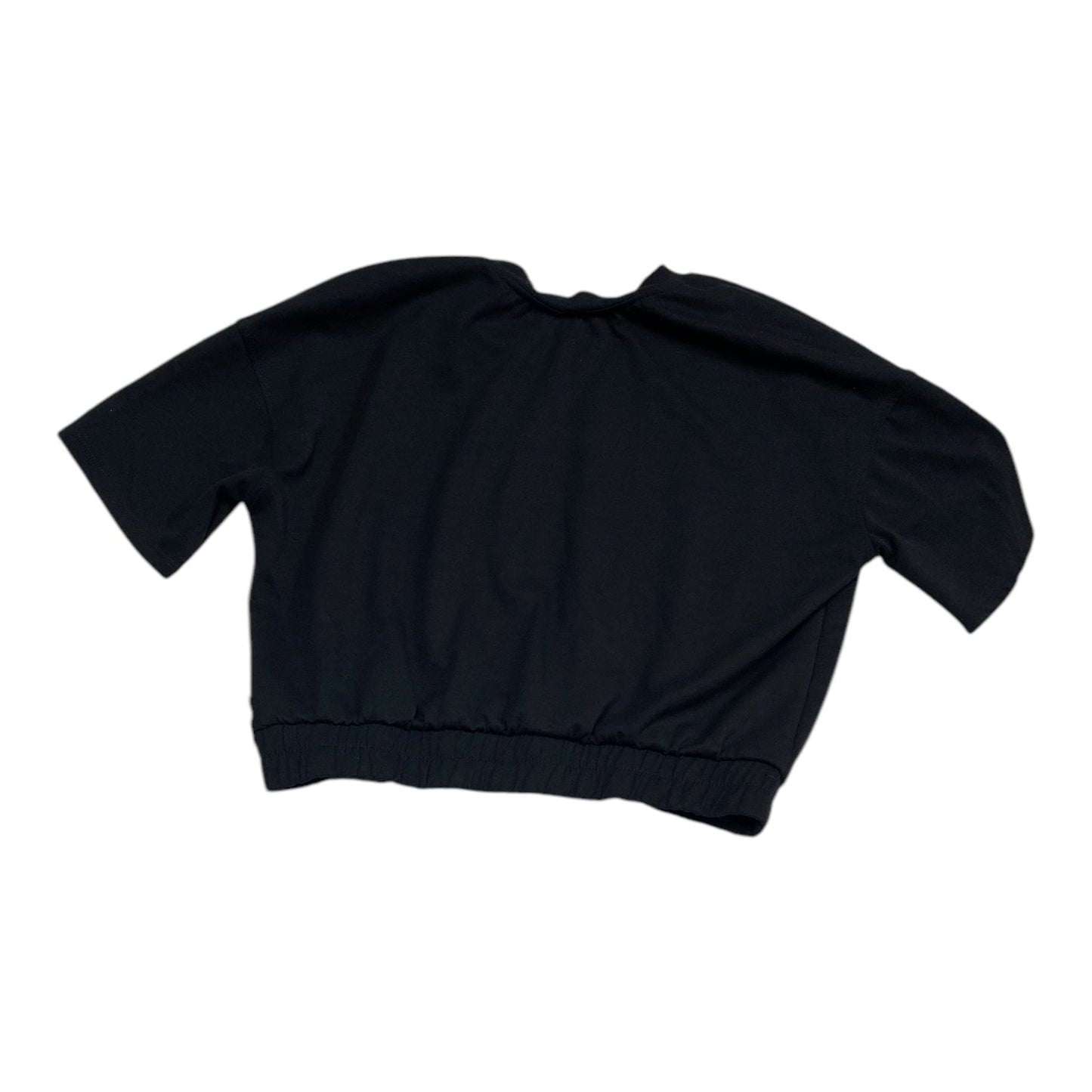 Athletic Top Short Sleeve By Yogalicious In Black, Size: M