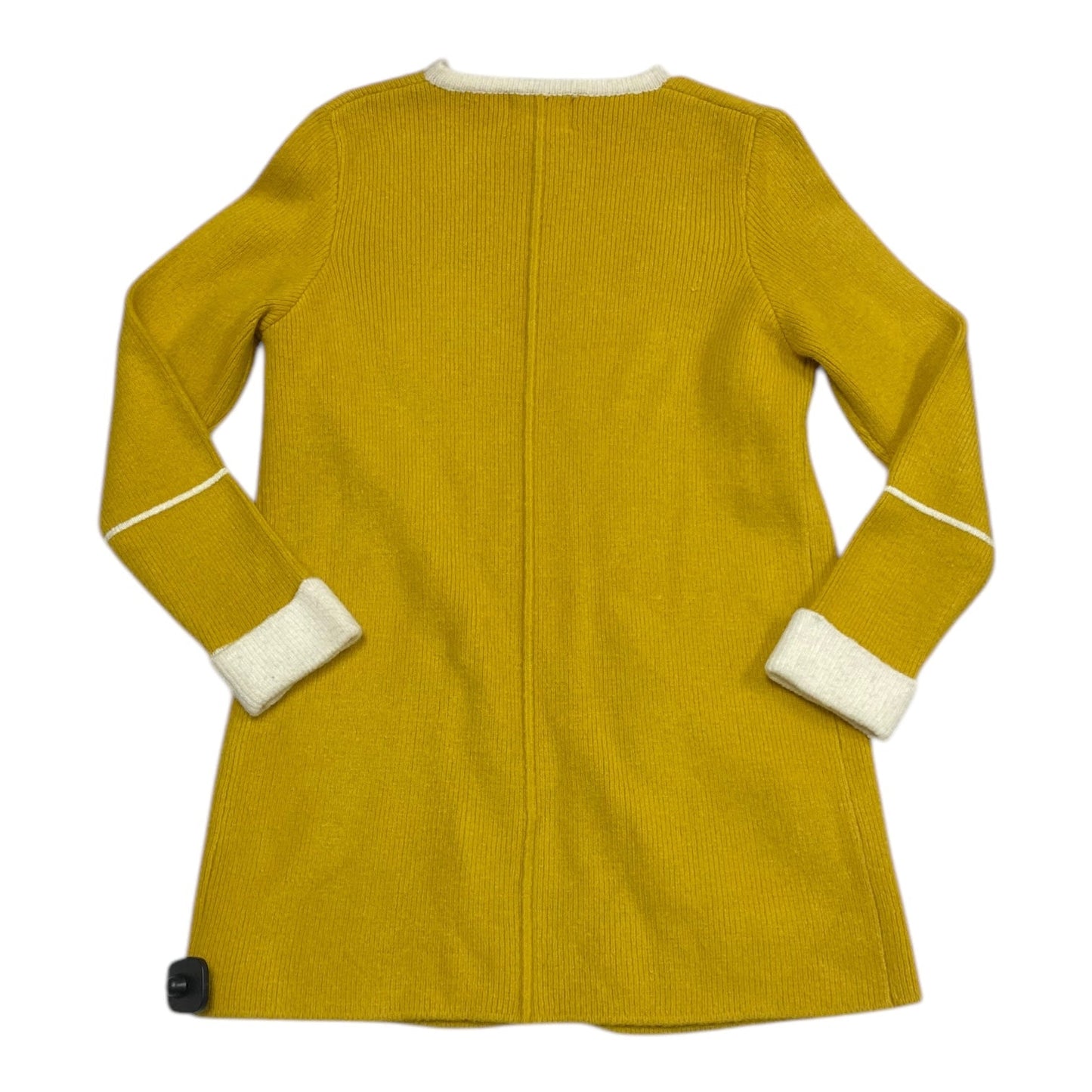 Sweater Cardigan By Cmb In White & Yellow, Size: Xs