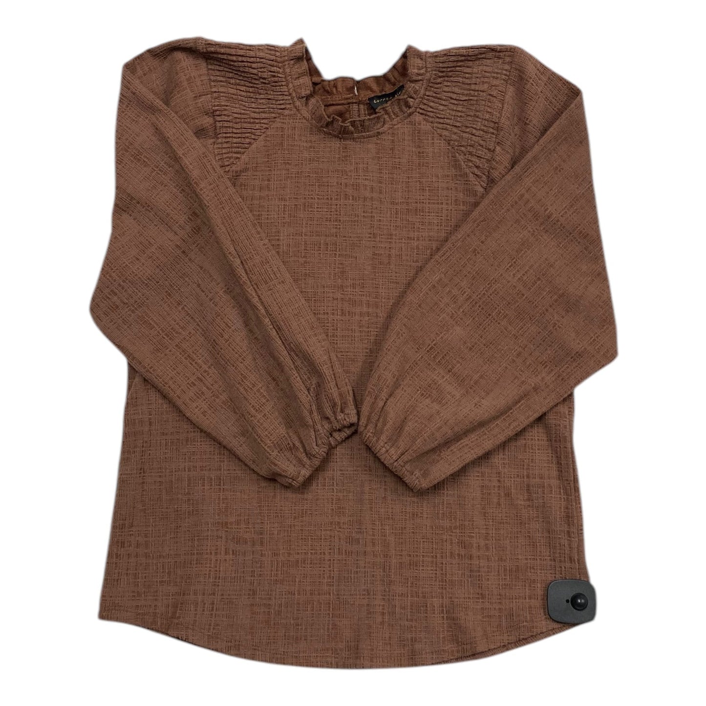 Top Long Sleeve By Current Air In Brown, Size: Xs