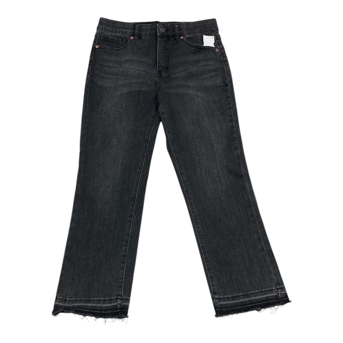 Jeans Straight By Tribal In Black Denim, Size: 6