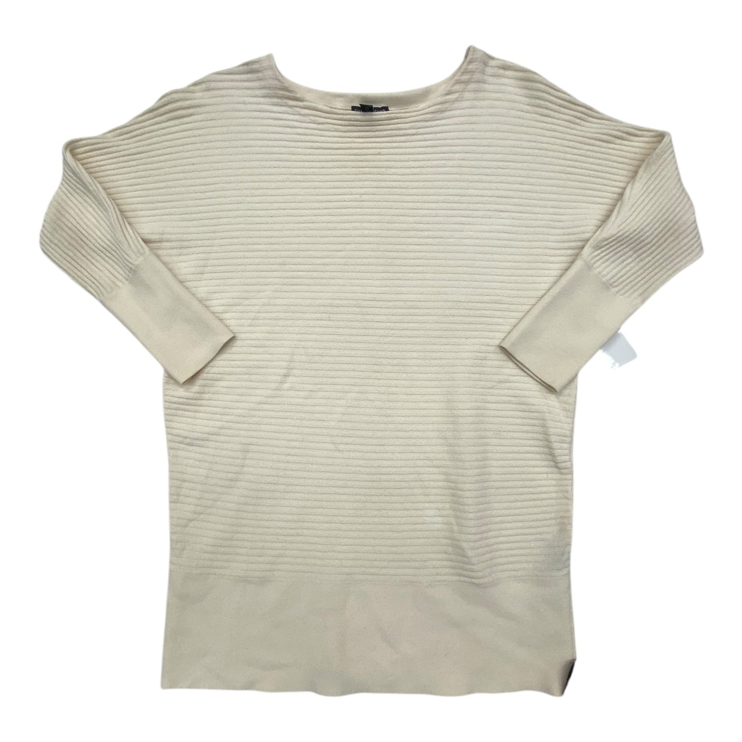 Sweater Designer By Eileen Fisher In Cream, Size: Xxs