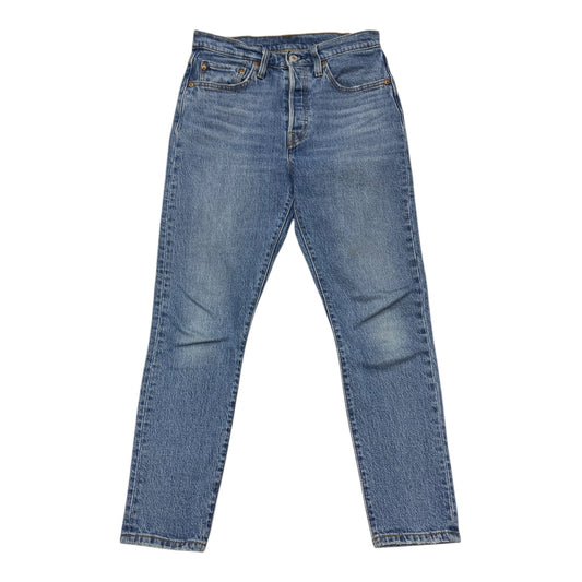 Jeans Straight By Levis In Blue Denim, Size: 4