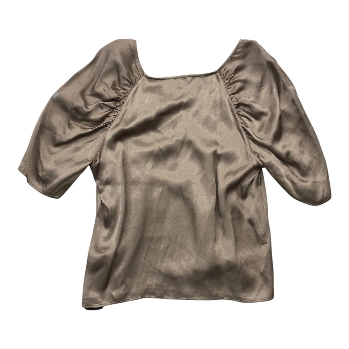 Top Short Sleeve By Nation In Taupe, Size: L