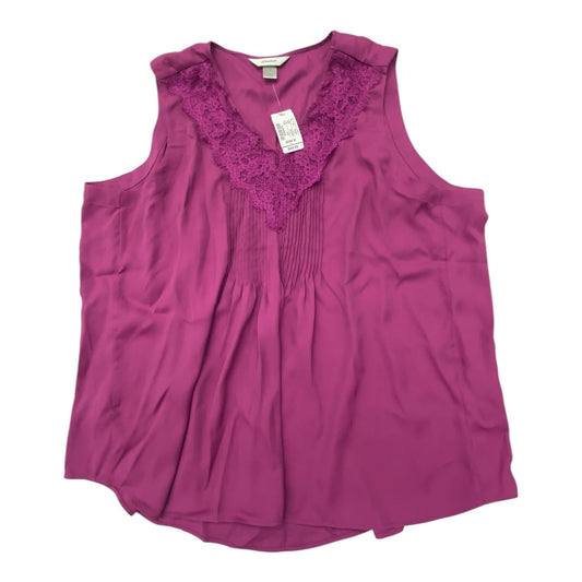 Top Sleeveless By Cj Banks In Purple, Size: 2x