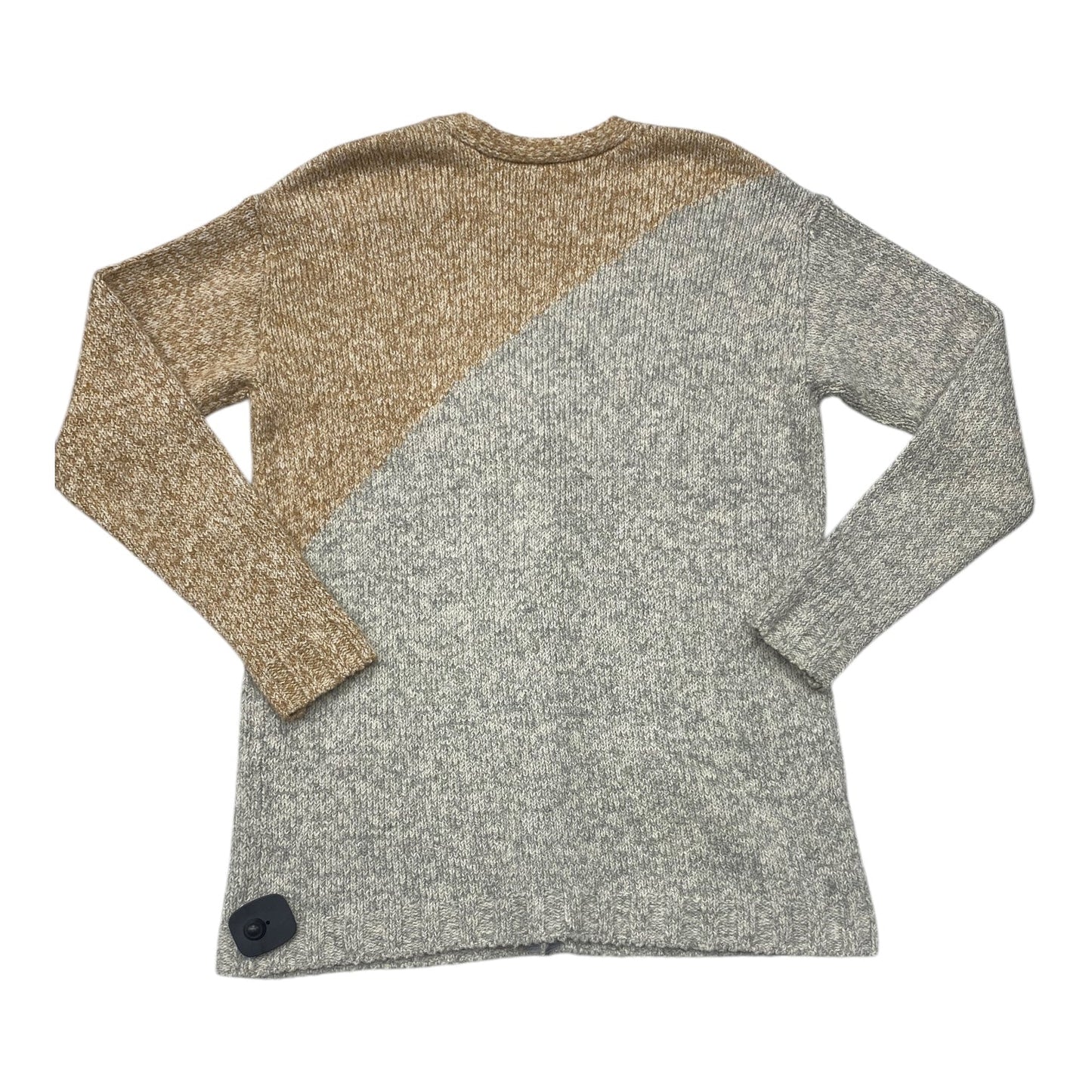 Sweater Cardigan By Cabi In Grey & Tan, Size: Xs