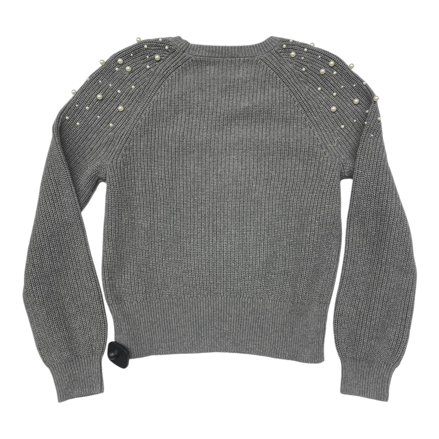 Sweater By Loft In Grey & White, Size: M