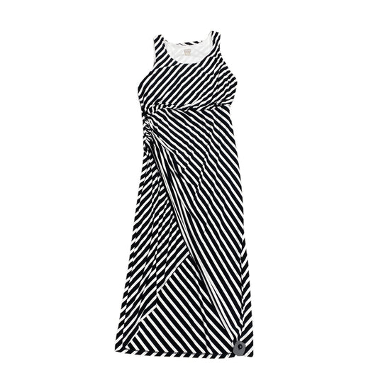 Dress Casual Maxi By Chicos In Black & White, Size: L