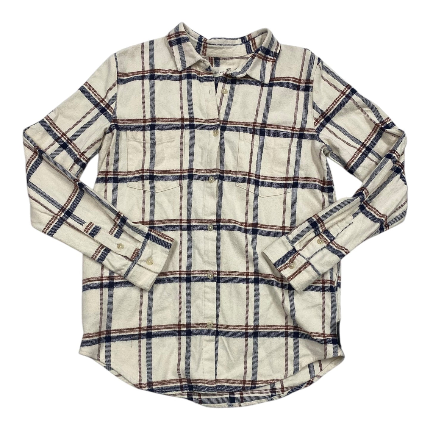 Top Long Sleeve By Altard State In Plaid Pattern, Size: S