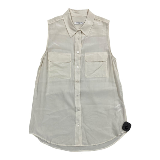 Top Sleeveless By Equipment In Cream, Size: M