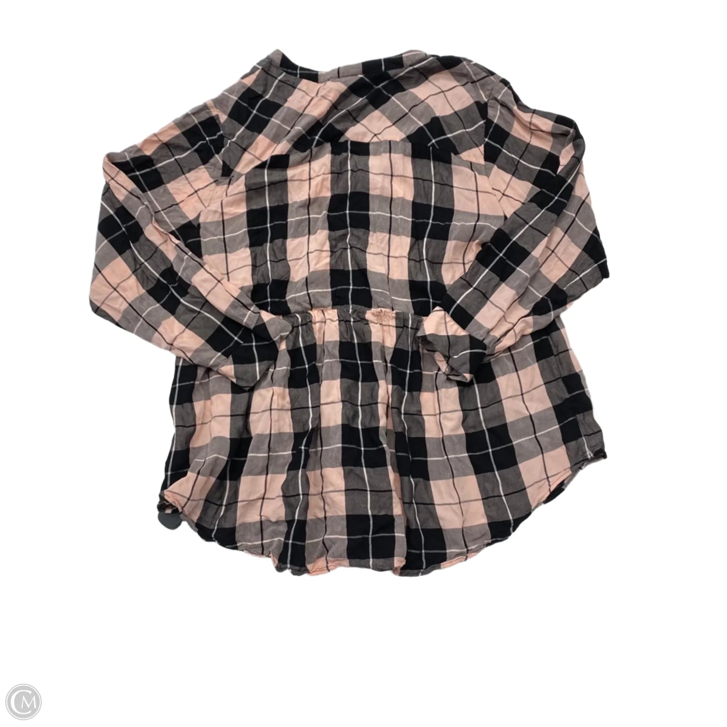 Top Long Sleeve By Torrid In Black & Pink, Size: 2x