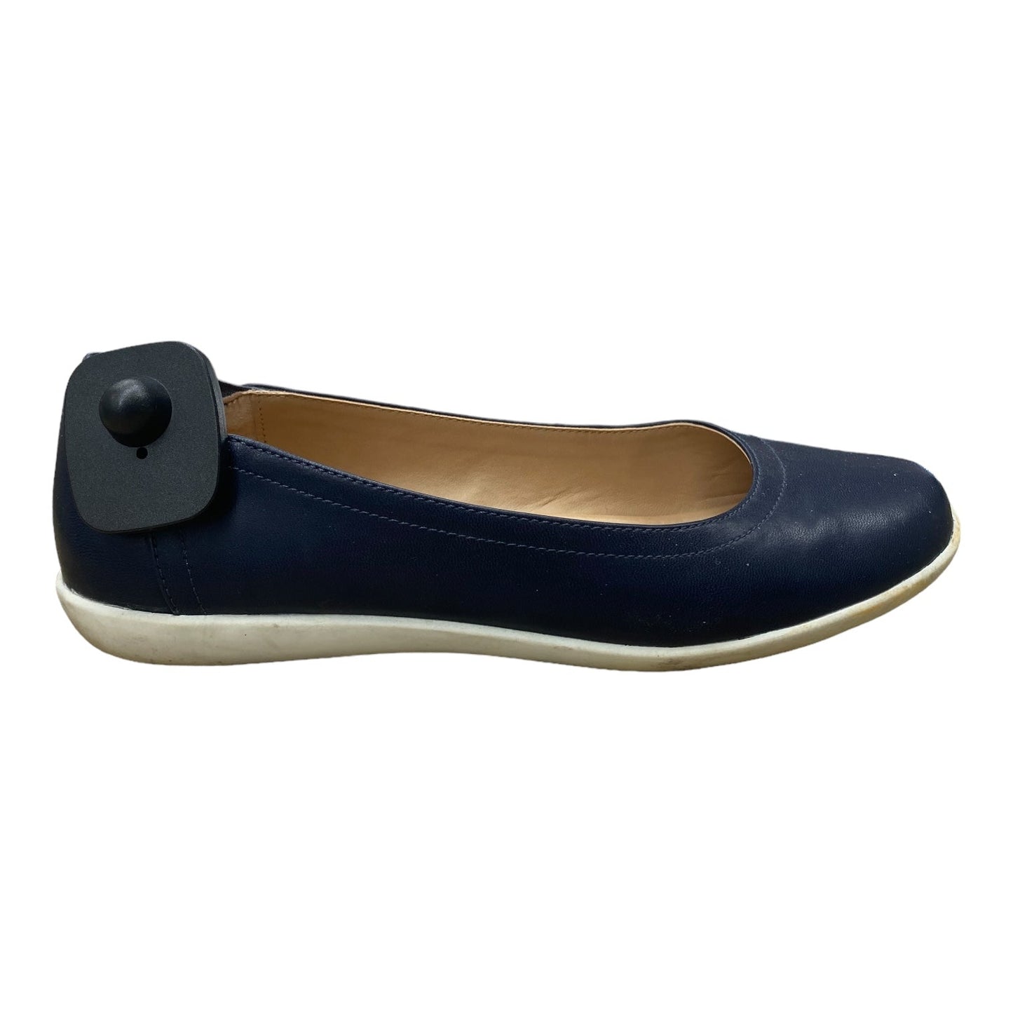 Navy Shoes Flats Abella, Size 8
