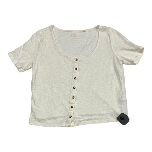 Cream Top Short Sleeve Boden, Size 4