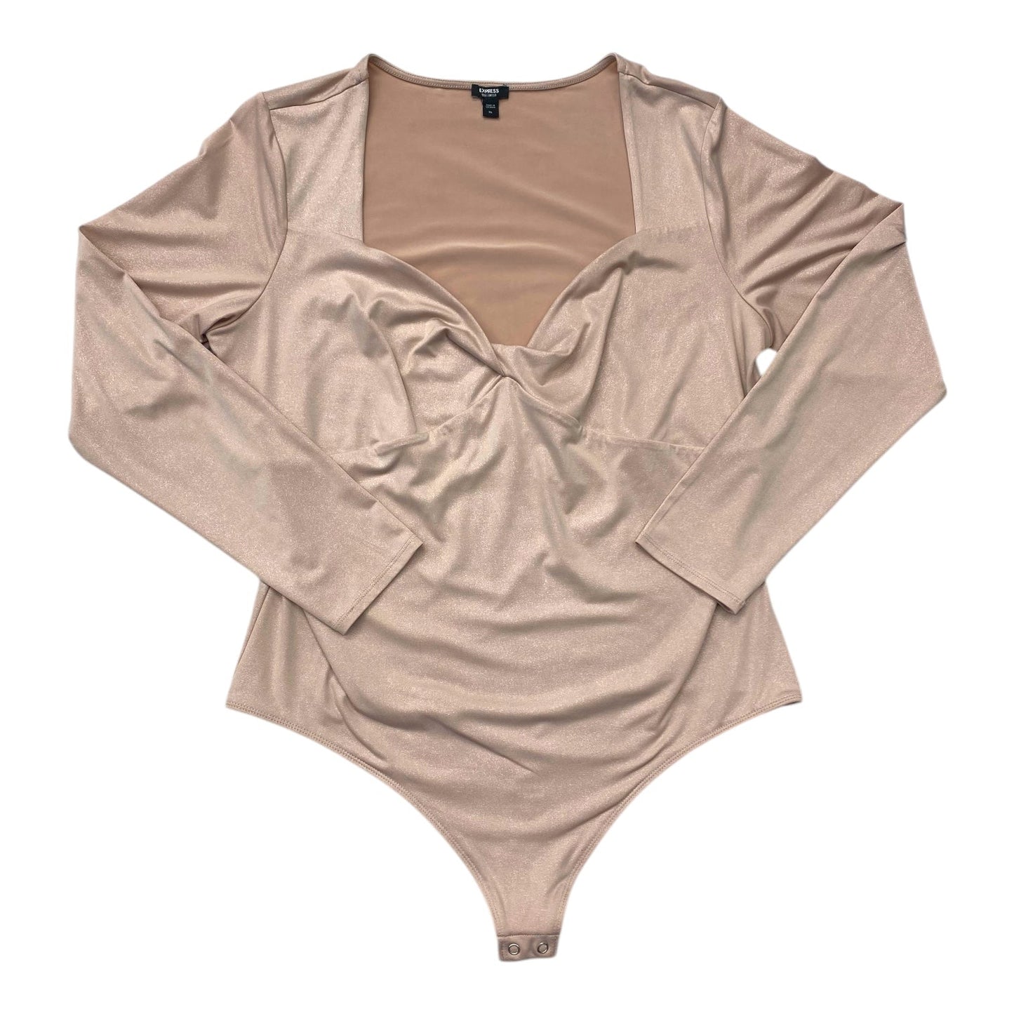 Top Long Sleeve By Express In Pink, Size: Xl