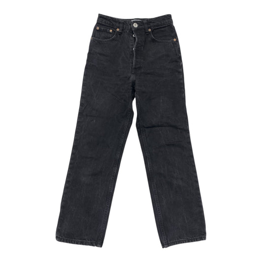 Jeans Straight By Zara In Black Denim, Size: 2