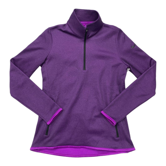 Athletic Jacket By Nike In Purple, Size: M