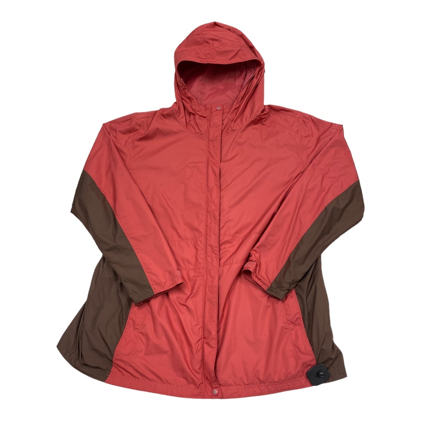 Brown & Pink Jacket Windbreaker Columbia, Size 1x