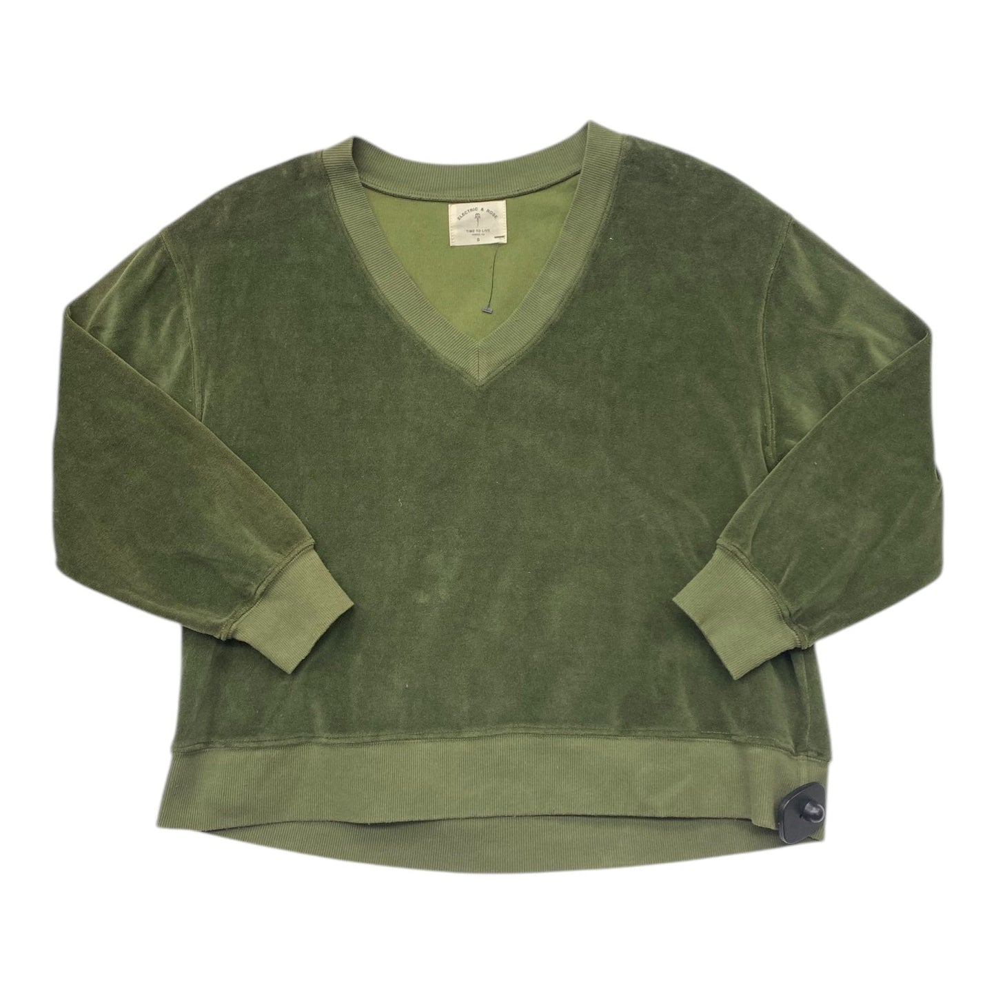 Top Long Sleeve By Electric & Rose In Green, Size: S