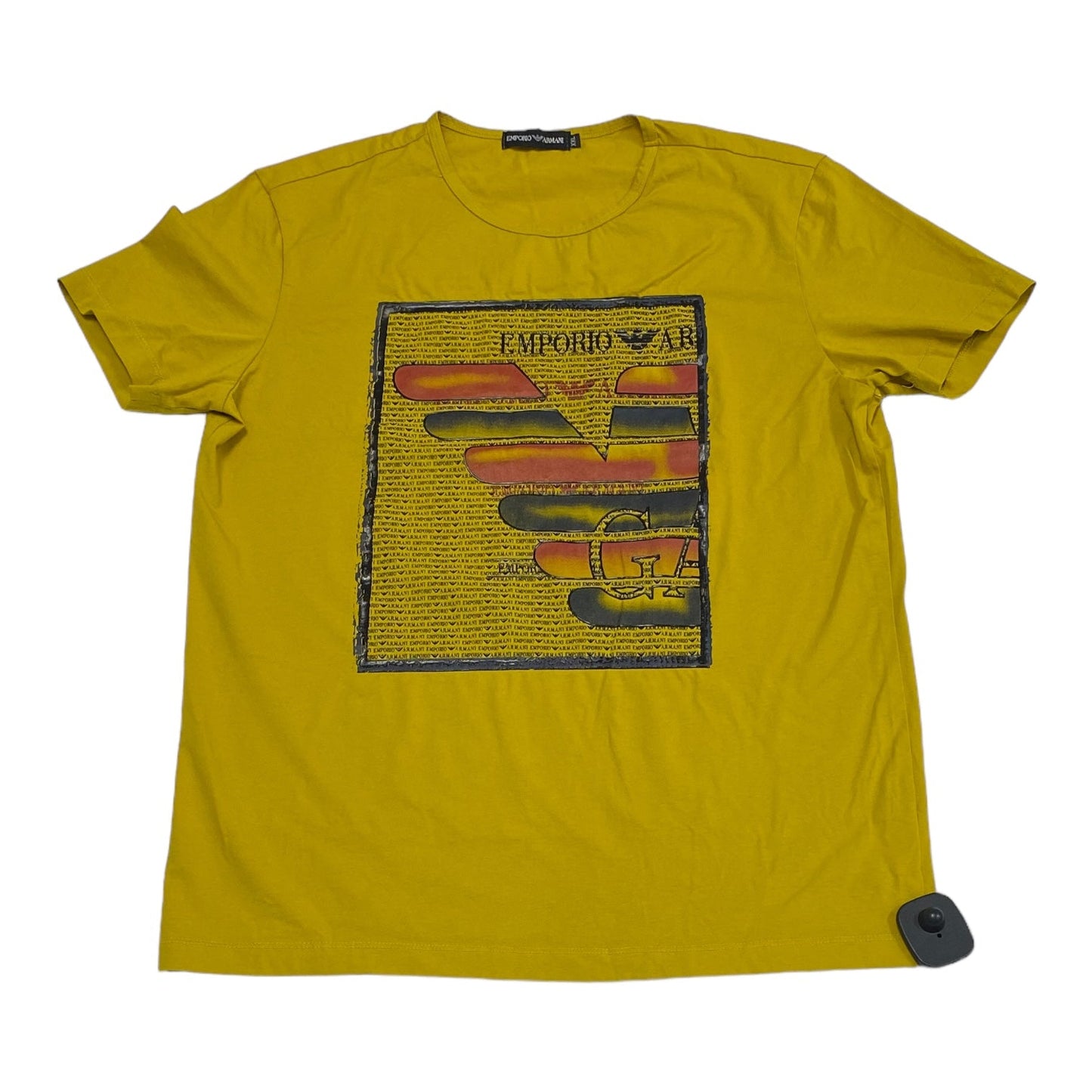 Yellow Top Short Sleeve Emporio Armani, Size Xxl