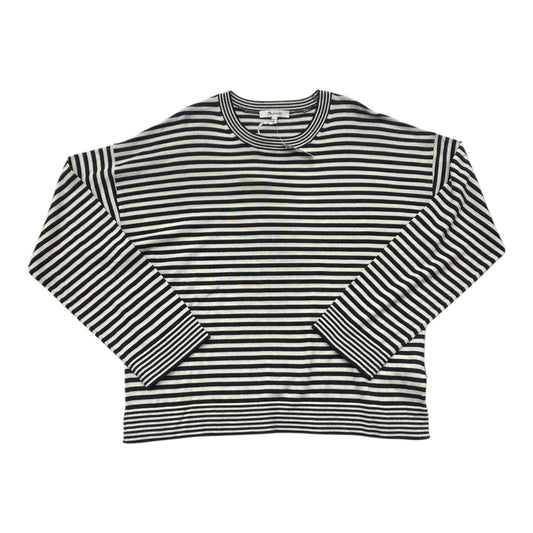 Top Long Sleeve By Madewell In Black & White, Size: M