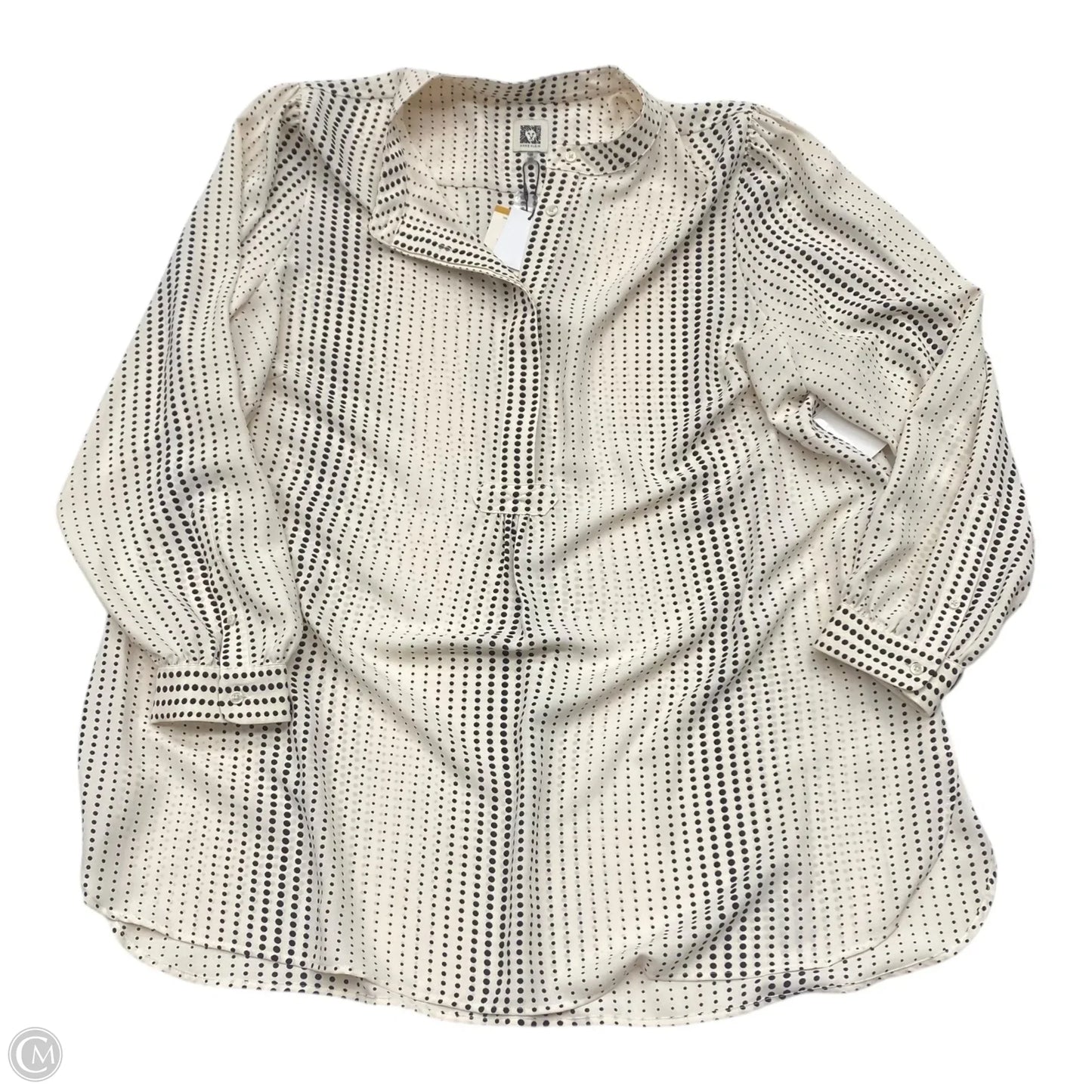 Top Long Sleeve By Anne Klein In Cream, Size: 3x
