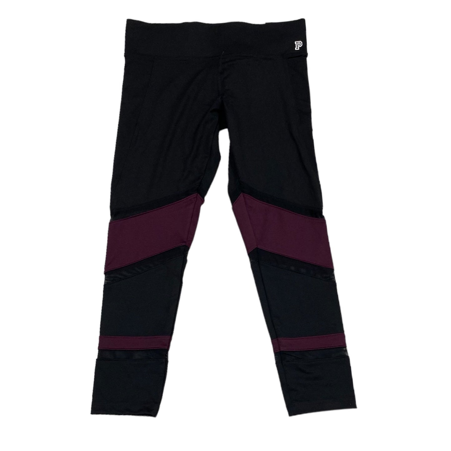 Athletic Leggings By Pink In Black & Purple, Size: M