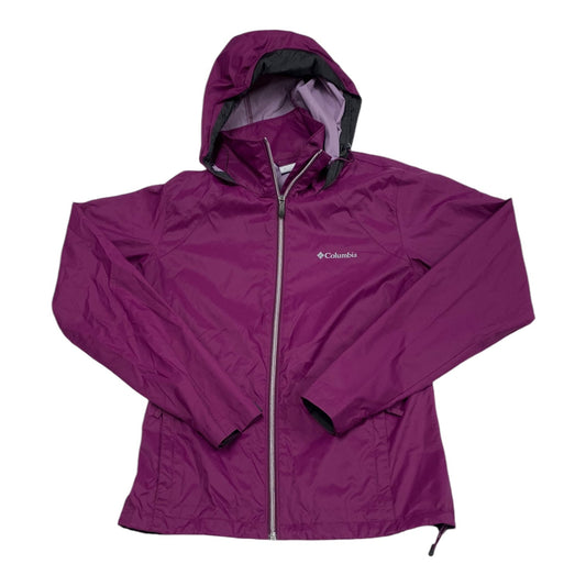 Jacket Windbreaker By Columbia In Purple, Size: M