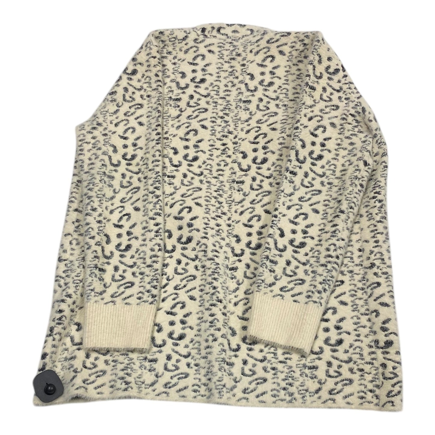 Sweater Cardigan By Evolution In Animal Print, Size: L