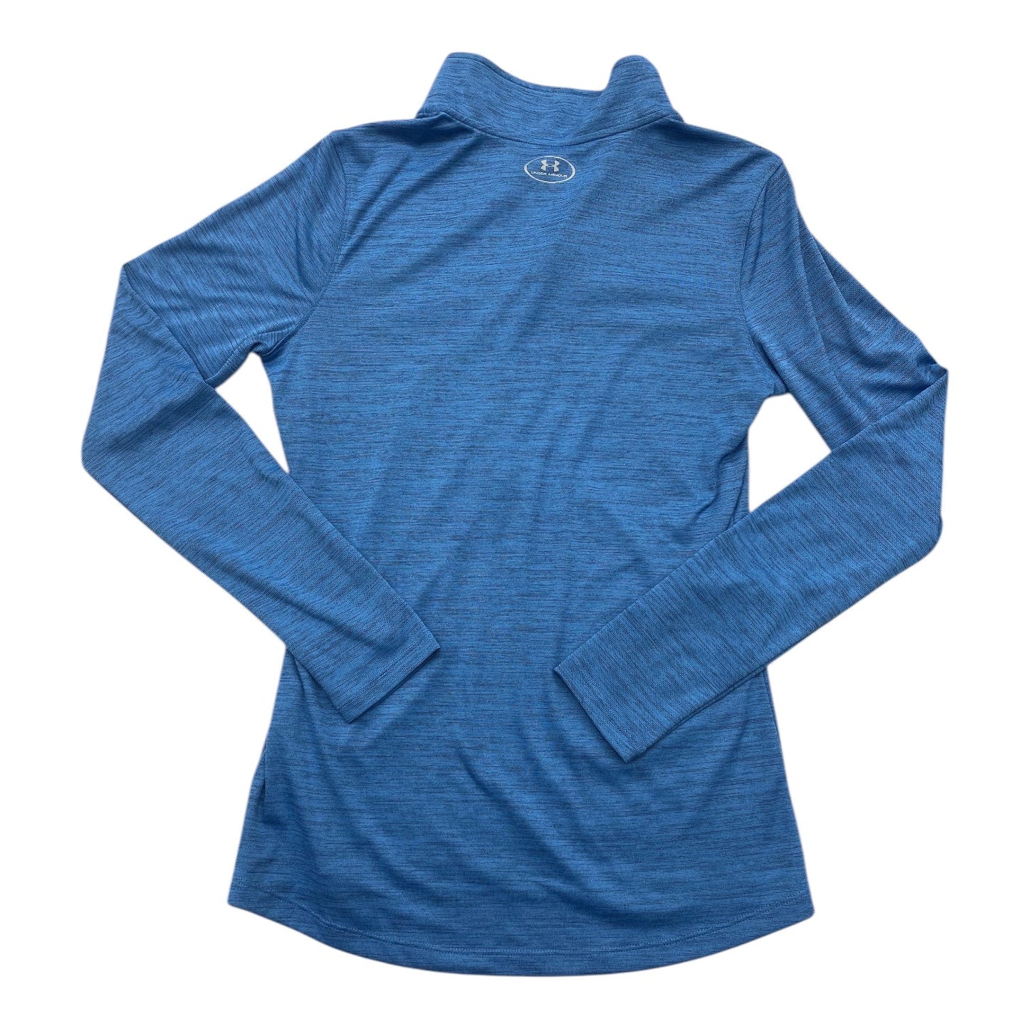 Athletic Top Long Sleeve Collar By Under Armour In Blue, Size: M