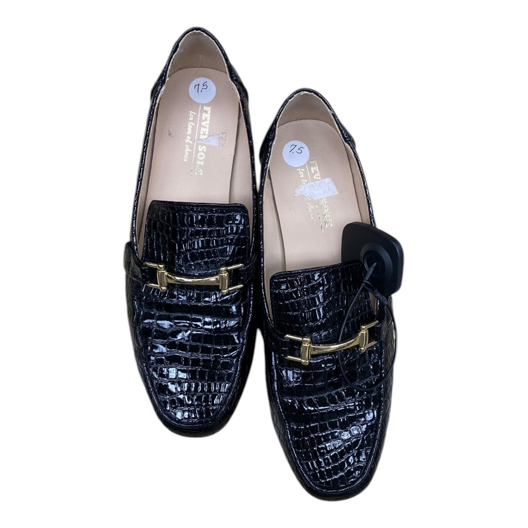 Shoes Flats By Cmc In Black & Gold, Size: 7.5