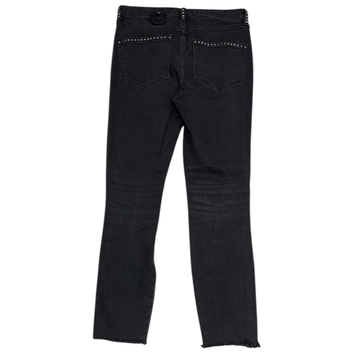 Jeans Skinny By Free People In Black Denim, Size: 4