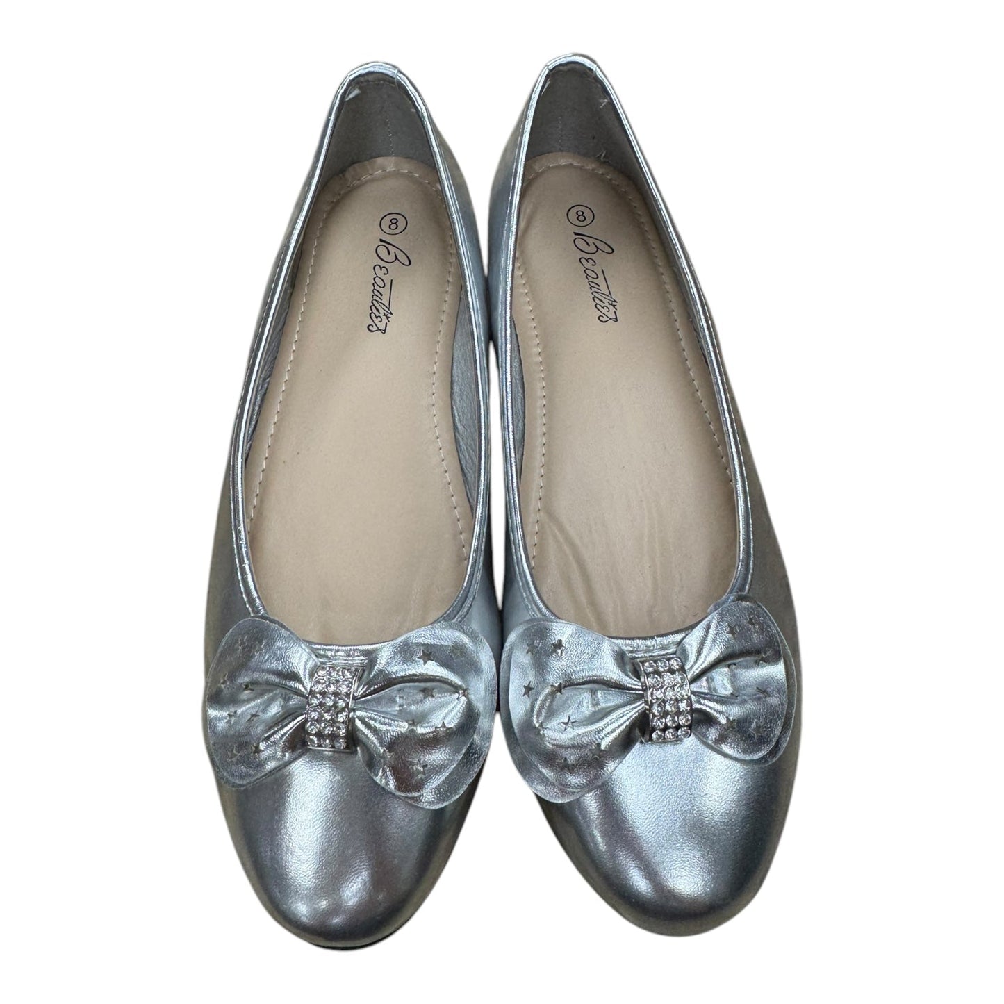 Shoes Flats By BEAUTIES In Silver, Size: 8