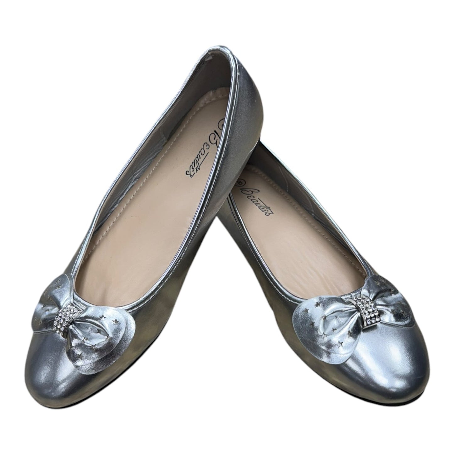 Shoes Flats By BEAUTIES In Silver, Size: 8