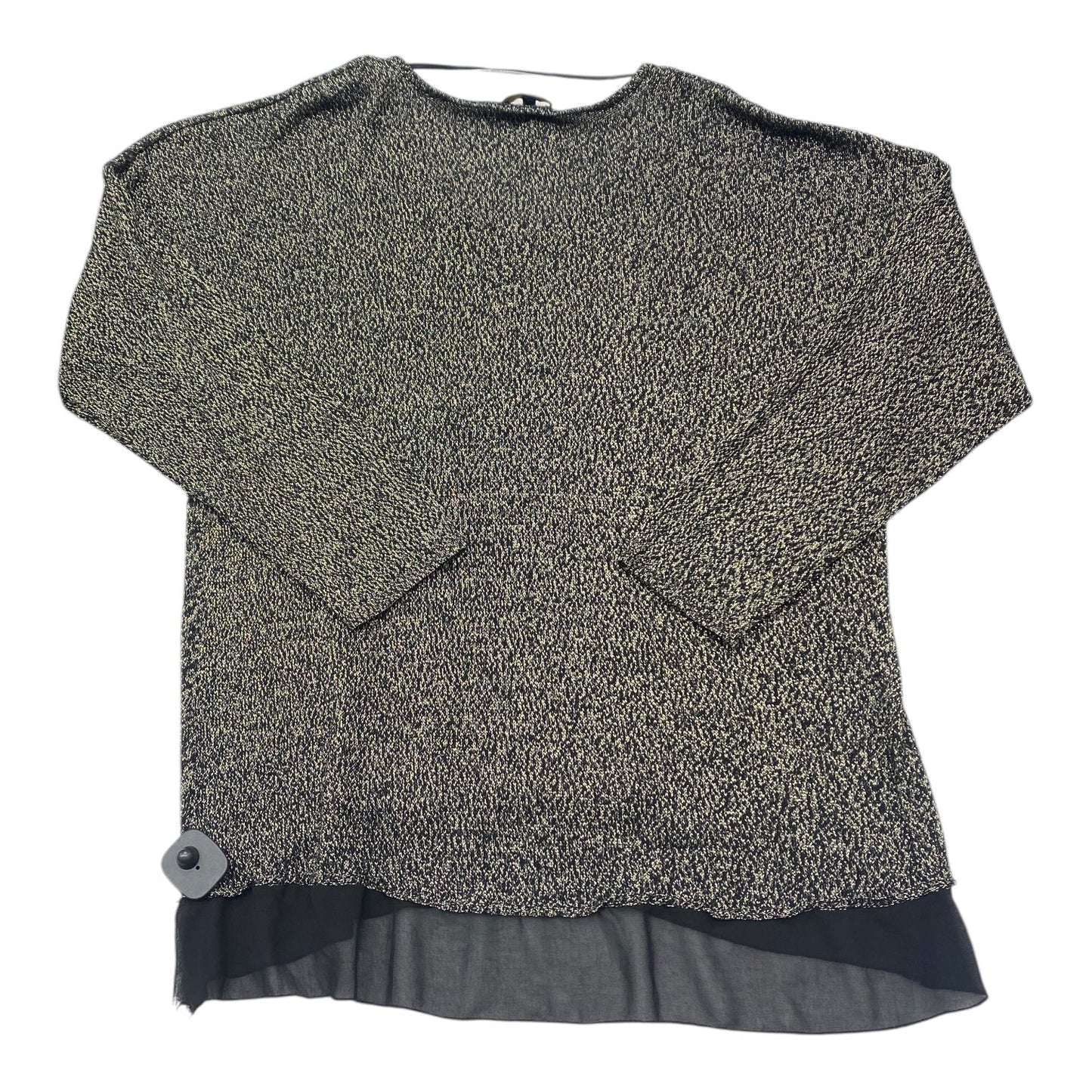 Top Long Sleeve By Cupio In Black & Gold, Size: 2x