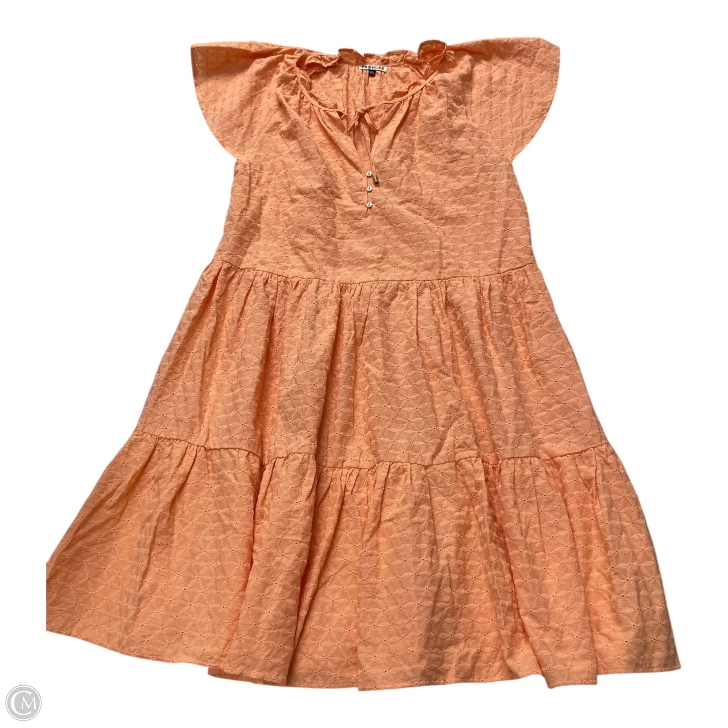 Dress Casual Midi By FAIRHOPE In Orange, Size: Xxl
