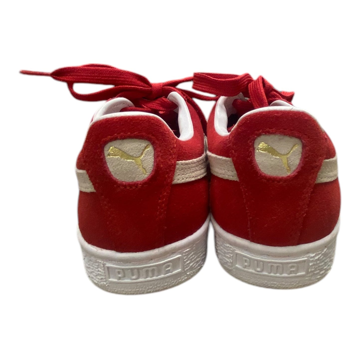 Shoes Sneakers By Puma In Red & White, Size: 8