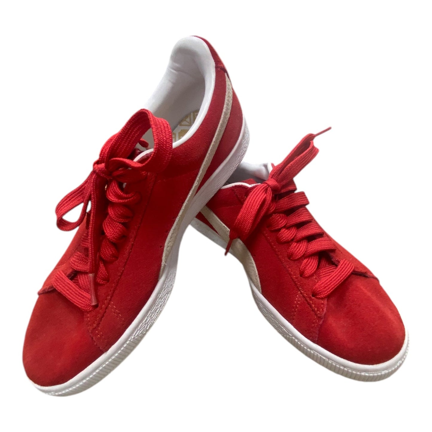 Shoes Sneakers By Puma In Red & White, Size: 8