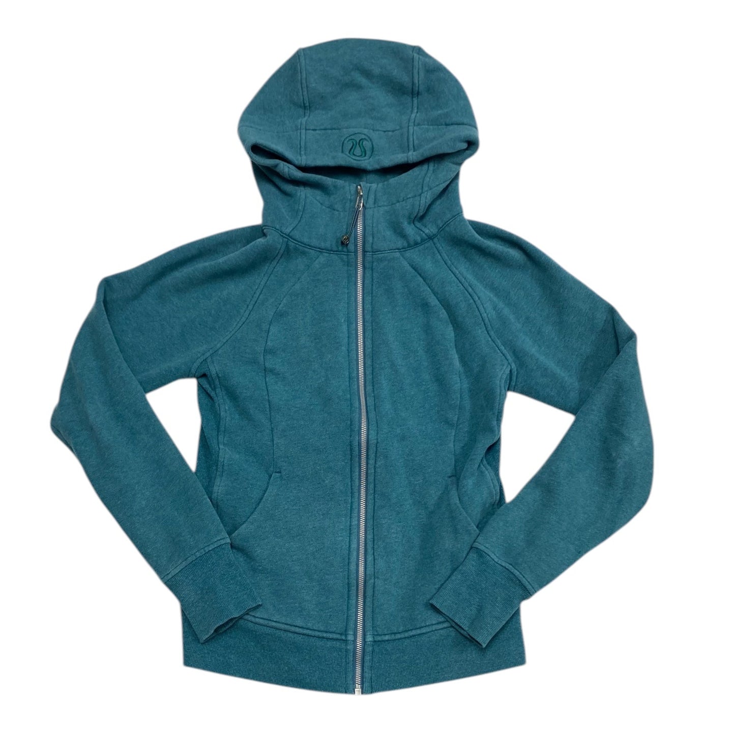 Athletic Jacket By Lululemon In Teal, Size: 6